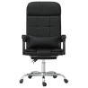 Fauteuil de massage inclinable de bureau Noir Similicuir 