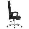 Fauteuil de massage inclinable de bureau Noir Similicuir 