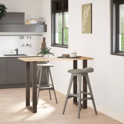Pieds de table de bar en forme de U, 2 pièces, acier naturel, 60 x (100-101) cm 