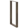 Pieds de table de bar en forme de U, 2 pièces, acier naturel, 60 x (100-101) cm 