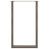 Pieds de table de bar en forme de U, 2 pièces, acier naturel, 60 x (100-101) cm 