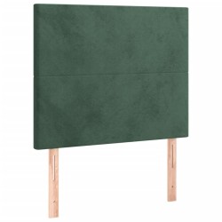 Sommier à lattes de lit avec matelas Vert foncé 90x190 cm 