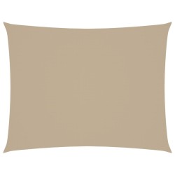 Voile de parasol tissu oxford rectangulaire 6x7 m beige 
