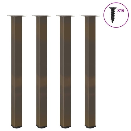 Pieds de table de bar 4 pièces Acier naturel 110-112 cm Acier 