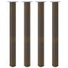 Pieds de table de bar 4 pièces Acier naturel 110-112 cm Acier 