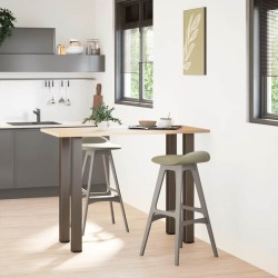 Pieds de table de bar 4 pièces Acier naturel 110-112 cm Acier 