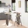 Pieds de table de bar 4 pièces Acier naturel 110-112 cm Acier 