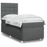 Sommier à lattes de lit avec matelas Gris foncé 80x200 cm Tissu 