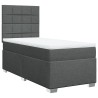 Sommier à lattes de lit avec matelas Gris foncé 80x200 cm Tissu 