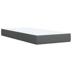 Sommier à lattes de lit avec matelas Gris foncé 80x200 cm Tissu 