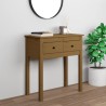 Table console Marron miel 70x35x75 cm Bois massif de pin 