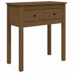 Table console Marron miel 70x35x75 cm Bois massif de pin 