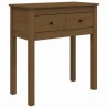 Table console Marron miel 70x35x75 cm Bois massif de pin 