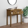 Table console Marron miel 70x35x75 cm Bois massif de pin 