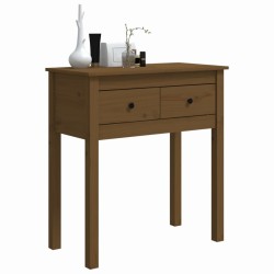 Table console Marron miel 70x35x75 cm Bois massif de pin 