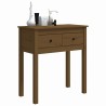 Table console Marron miel 70x35x75 cm Bois massif de pin 