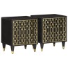 Tables de chevet 2 pcs 40x33x46 cm Bois de manguier solide 