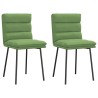 Chaises à manger lot de 2 Vert clair Velours 