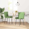 Chaises à manger lot de 2 Vert clair Velours 