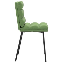Chaises à manger lot de 2 Vert clair Velours 