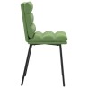 Chaises à manger lot de 2 Vert clair Velours 