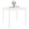 Table de jardin blanc 82,5x82,5x76 cm bois massif de pin 