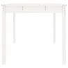 Table de jardin blanc 82,5x82,5x76 cm bois massif de pin 