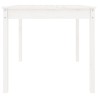 Table de jardin blanc 82,5x82,5x76 cm bois massif de pin 