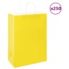 Sacs en papier 250 pcs avec poignées jaune 32x17x44 cm 