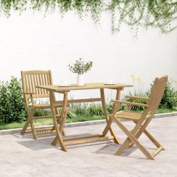 Table pliable de jardin 110x55x75 cm bois d'acacia solide 