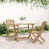 Table pliable de jardin 110x55x75 cm bois d'acacia solide 