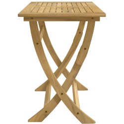 Table pliable de jardin 110x55x75 cm bois d'acacia solide 