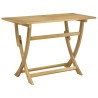 Table pliable de jardin 110x55x75 cm bois d'acacia solide 