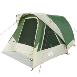 Tente de camping de cabine 4 personnes vert imperméable 
