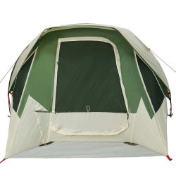 Tente de camping de cabine 4 personnes vert imperméable 