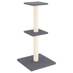 Arbre à chat avec griffoirs en sisal gris foncé 73 cm 