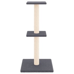 Arbre à chat avec griffoirs en sisal gris foncé 73 cm 