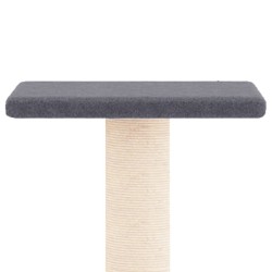 Arbre à chat avec griffoirs en sisal gris foncé 73 cm 