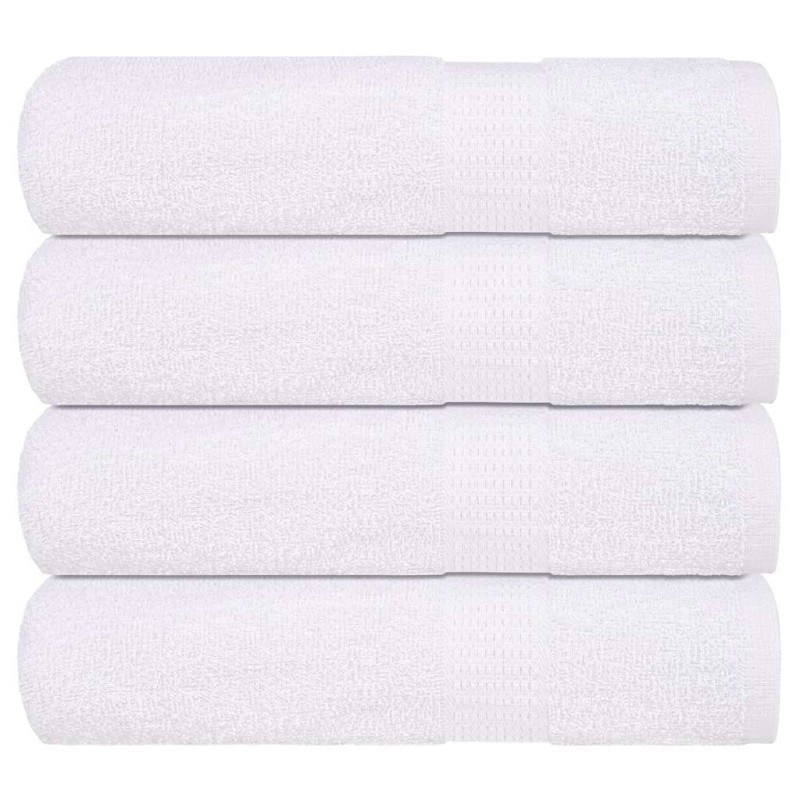 Essuie-mains 4 pcs blanc 50x100 cm 360 g/m² 100% coton 