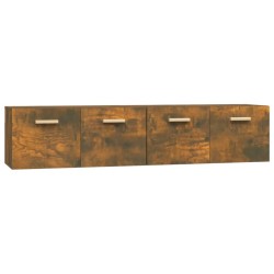 Armoires murales 2pcs Chêne fumé 80x35x36,5cm Bois d'ingénierie 