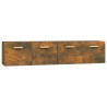 Armoires murales 2pcs Chêne fumé 80x35x36,5cm Bois d'ingénierie 