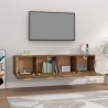 Armoires murales 2pcs Chêne fumé 80x35x36,5cm Bois d'ingénierie 
