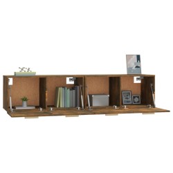 Armoires murales 2pcs Chêne fumé 80x35x36,5cm Bois d'ingénierie 