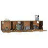 Armoires murales 2pcs Chêne fumé 80x35x36,5cm Bois d'ingénierie 