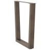 Pieds de table à manger en forme de V, 2 pièces, acier naturel, 70 x (72-73,3) cm 
