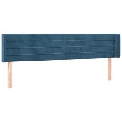 Tête de lit à LED Bleu foncé 163x16x78/88 cm Velours 