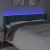Tête de lit à LED Bleu foncé 163x16x78/88 cm Velours 