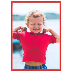 Collage de cadres photo 5 pcs au mur table Rouge 70x90 cm MDF 