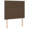 Tête de lit à LED Marron foncé 90x5x118/128 cm Tissu 