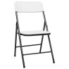 Chaises de jardin pliables lot de 4 PEHD Blanc 